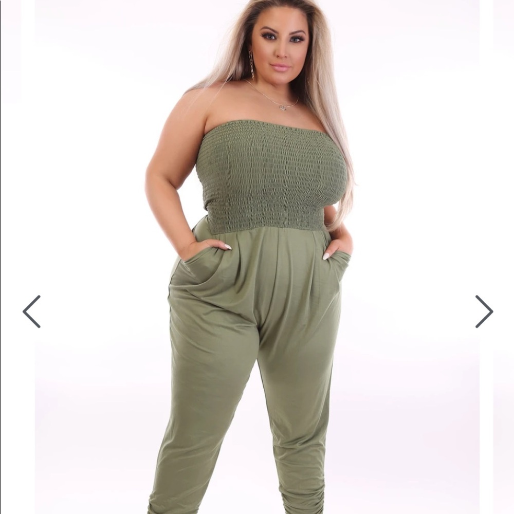 FASHION NOVA Jane Smocked Jumpsuit